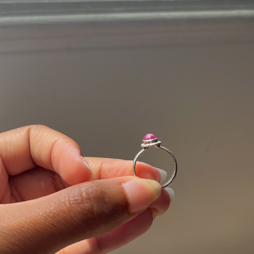Natural Ruby Ring In Sterling Silver - image 5